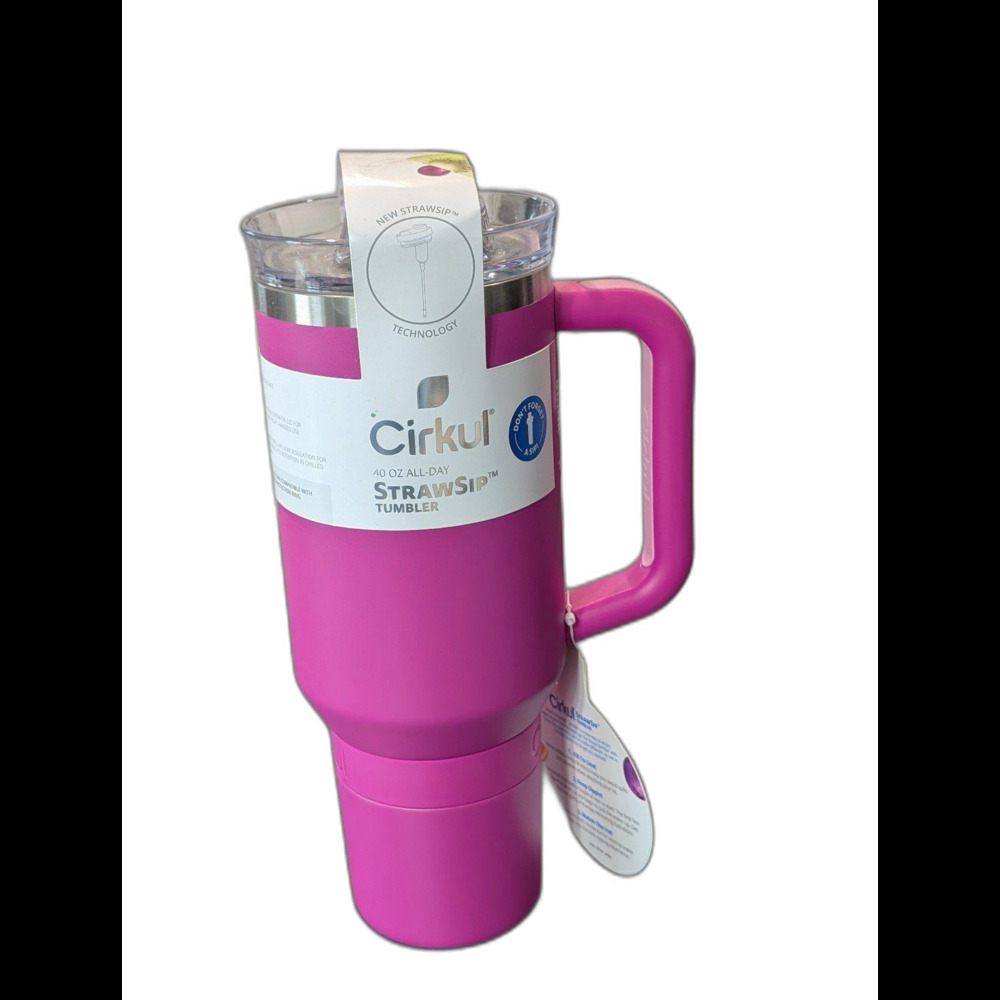 Cirkul 40oz All-Day StrawSip Tumbler in "Brink" Bright Pink
